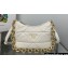 Prada System nappa leather patchwork shoulder bag 1BC157 White