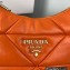 Prada System nappa leather patchwork shoulder bag 1BC157 Orange