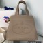 Prada perforated logo Medium leather tote Bag 1BG384 Camel 2022