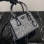Prada Galleria satin Small bag with crystals 1BA896 Black