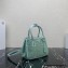Prada Galleria satin Small bag with crystals 1BA896 Light Green