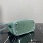Prada Galleria satin Small bag with crystals 1BA896 Light Green