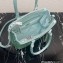Prada Galleria satin Small bag with crystals 1BA896 Light Green