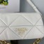 Prada System nappa leather patchwork shoulder bag 1BD328 White