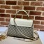 Gucci Horsebit 1955 medium bag ‎702049 GG canvas White