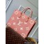 Louis Vuitton Monogram Leather OnTheGo MM Tote Bag M45595 Trianon Pink/Cream