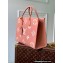 Louis Vuitton Monogram Leather OnTheGo MM Tote Bag M45595 Trianon Pink/Cream