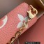 Louis Vuitton Monogram Leather Félicie Pochette Clutch Bag M81759 Trianon Pink/Cream