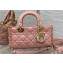 Dior Small Lady D-Joy Bag in Cannage Lambskin Pink 2022