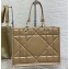 Dior Medium Essential Tote Bag in Archicannage Calfskin Brown 2022