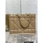 Dior Medium Essential Tote Bag in Archicannage Calfskin Brown 2022