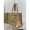 Dior Medium Essential Tote Bag in Archicannage Calfskin Brown 2022
