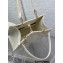 Dior Small Essential Tote Bag in Archicannage Calfskin White 2022