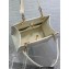 Dior Small Essential Tote Bag in Archicannage Calfskin White 2022