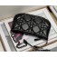 Dior Mini Caro Tulip Bag in Quilted Macrocannage Calfskin Black