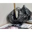 Dior Mini Caro Tulip Bag in Quilted Macrocannage Calfskin Black