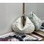 Dior Mini Caro Tulip Bag in Quilted Macrocannage Calfskin White