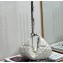 Dior Mini Caro Tulip Bag in Quilted Macrocannage Calfskin White