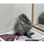 Dior Mini Caro Tulip Bag in Quilted Macrocannage Calfskin Gray
