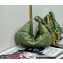 Dior Mini Caro Tulip Bag in Quilted Macrocannage Calfskin Green