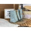 Chanel Shiny Lambskin CHANEL 19 Shopping Bag AS3660 Light Blue 2022
