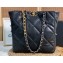 Chanel Shiny Lambskin CHANEL 19 Shopping Bag AS3519 Black 2022