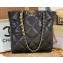 Chanel Shiny Lambskin CHANEL 19 Shopping Bag AS3519 Dark Coffee 2022