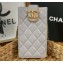 Chanel Lambskin Flap Phone Holder with Chain Bag AP2981 Light Gray 2022