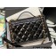 Chanel Small Flap Bag with Top Handle Bag AS3653 Patent Black 2022