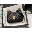 Chanel Shiny Crumpled Calfskin Small Hobo Bag AS3710 Black 2022