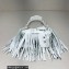 Balenciaga Le Cagole Xs Shoulder Bag in Fringed 92718 White