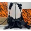 Balenciaga Le Cagole Xs Shoulder Bag in Crushed Velvet 92718 Black