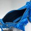 Balenciaga Le Cagole Xs Shoulder Bag in Crushed Velvet 92718 Blue