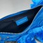 Balenciaga Le Cagole Xs Shoulder Bag in Crushed Velvet 92718 Blue