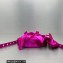 Balenciaga Le Cagole Xs Shoulder Bag in Crushed Velvet 92718 Fuchsia