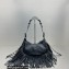 Balenciaga Le Cagole Xs Shoulder Bag in Fringed 92718 Black