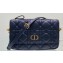 Dior Caro Pouch Bag in Supple Cannage Calfskin Black