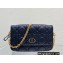 Dior Caro Pouch Bag in Supple Cannage Calfskin Black