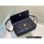 Dior Caro Pouch Bag in Supple Cannage Calfskin Black