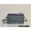 Dior Caro Pouch Bag in Supple Cannage Calfskin Gray