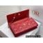 Lady Dior Top Handle Clutch Bag in Cannage Calfskin Red