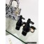 Dior Idylle Ballet Pumps in Grosgrain and Patent Calfskin Black 2023