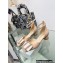 Dior Idylle Ballet Pumps in White Resin Pearls and Patent Calfskin Nude 2023