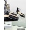 Dior Idylle Ballet Pumps in White Resin Pearls and Patent Calfskin Black 2023