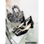 Dior Idylle Ballet Pumps in White Resin Pearls and Patent Calfskin Black 2023