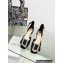 Dior Idylle Ballet Pumps in White Resin Pearls and Patent Calfskin Black 2023