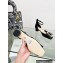 Dior Idylle Ballet Pumps in White Resin Pearls and Patent Calfskin Black 2023