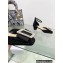 Dior Idylle Ballet Pumps in White Resin Pearls and Black Cotton Embroidered with Strass 2023