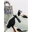 Dior Idylle Ballet Pumps in White Resin Pearls and Black Cotton Embroidered with Strass 2023