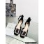 Dior Idylle Ballet Pumps in White Resin Pearls and Black Cotton Embroidered with Strass 2023